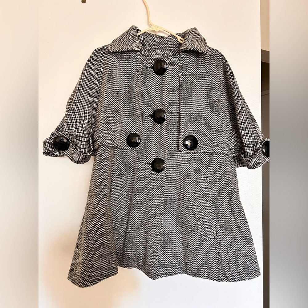 Vintage Nick and Mo Herringbone Capelet Coat
